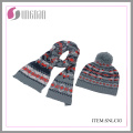 2015 Winter Fashion Kinder Acryl Jacquard Schal und Hut Anzug